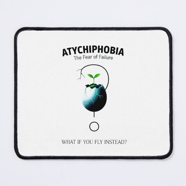 Item preview, Atychiphobia Sticker - Fear of Failure Mental Health Decal - Growth Mindset Sprout Illustration - Psychology Awareness Sticker - Inspirational "What If You Fly" Vinyl Decal designed and sold by Tamer ⭐⭐⭐⭐⭐.