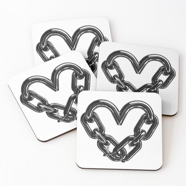 Item preview, Chain Heart – Dark Gothic Love Symbol Illustration designed and sold by inkoutninja.