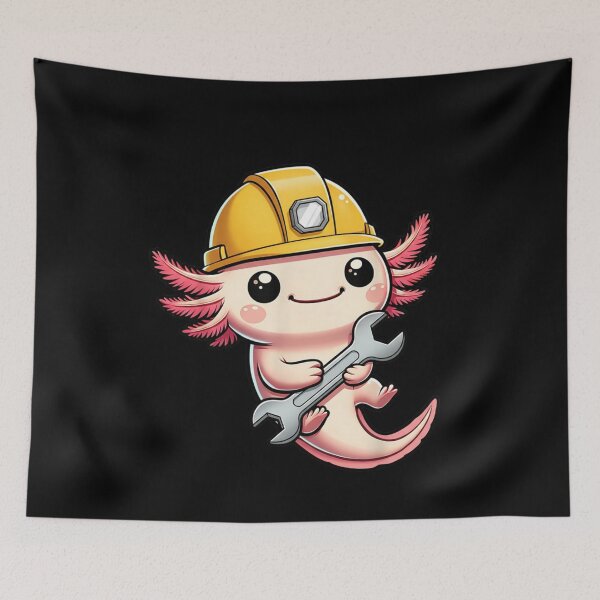 Item preview, Cute Axolotl Mechanic Hard Hat Wrench Animal Lover designed and sold by CORJIDOG-ART.
