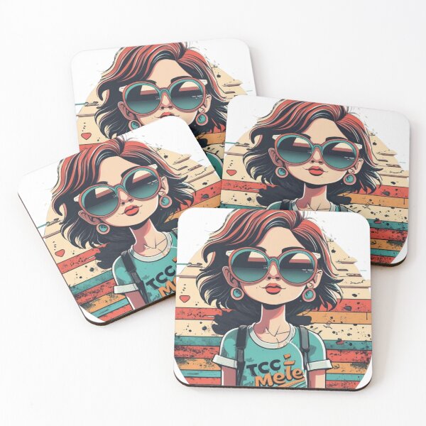 Item preview, Retro Red Hair Girl Sunset Tcc Mele designed and sold by MoolokaiApperal.