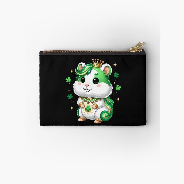 Item preview, St Patrick's Day Hamster King Lucky Clover designed and sold by CORJIDOG-ART.