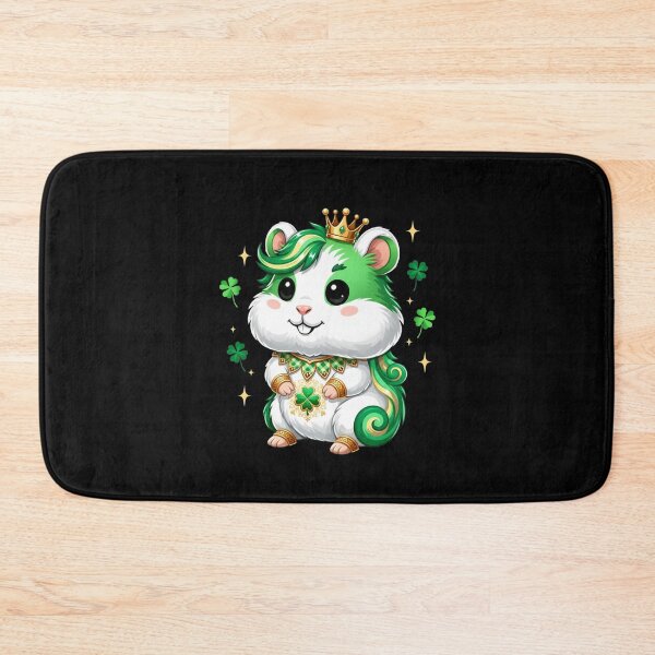 Item preview, St Patrick's Day Hamster King Lucky Clover designed and sold by CORJIDOG-ART.