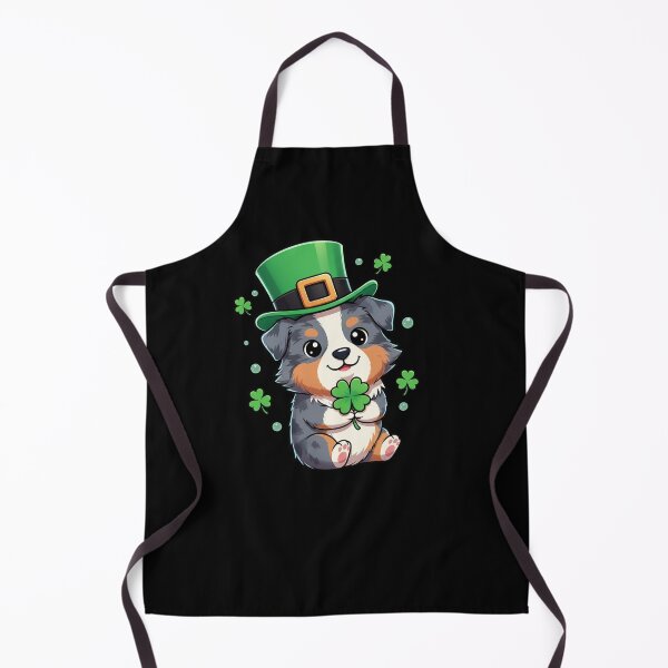 Item preview, Happy St. Patrick's Day Aussie Dog Holding Clover designed and sold by CORJIDOG-ART.