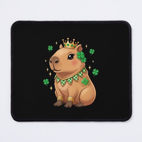 Item preview, Capybara Queen St Patrick's Day Lucky Clover designed and sold by CORJIDOG-ART.
