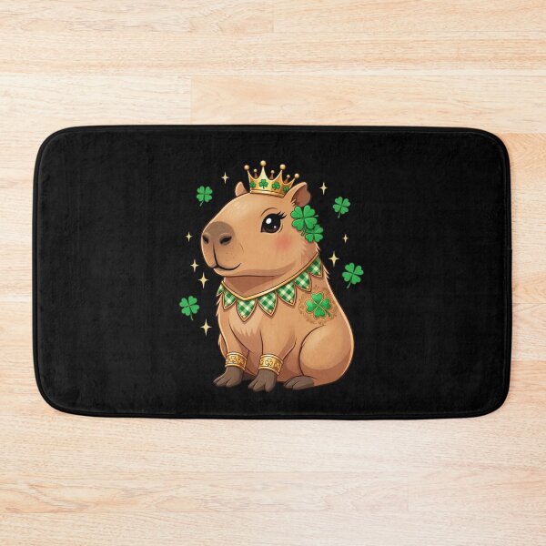 Item preview, Capybara Queen St Patrick's Day Lucky Clover designed and sold by CORJIDOG-ART.