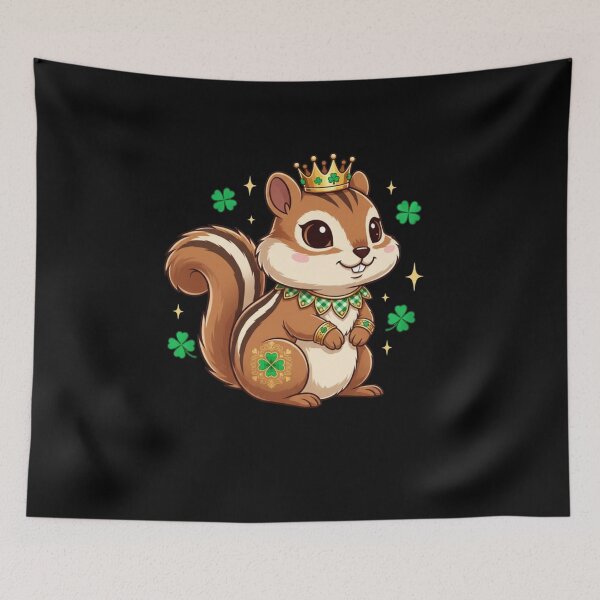 Item preview, Lucky King Chipmunk St Patricks Day designed and sold by CORJIDOG-ART.