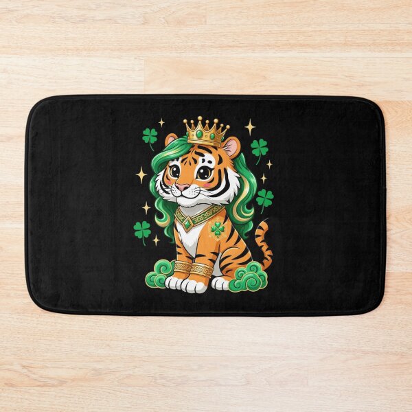 Item preview, Tiger Queen Of St Patrick's Day Lucky Irish Tiger designed and sold by CORJIDOG-ART.