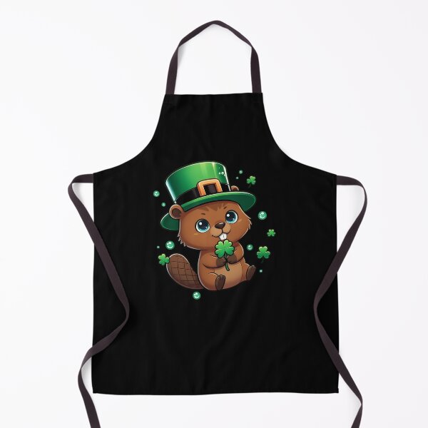 Item preview, Happy Beaver Patrick's Day Leprechaun Hat Clover designed and sold by CORJIDOG-ART.