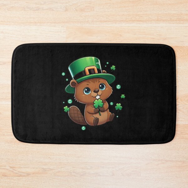 Item preview, Happy Beaver Patrick's Day Leprechaun Hat Clover designed and sold by CORJIDOG-ART.