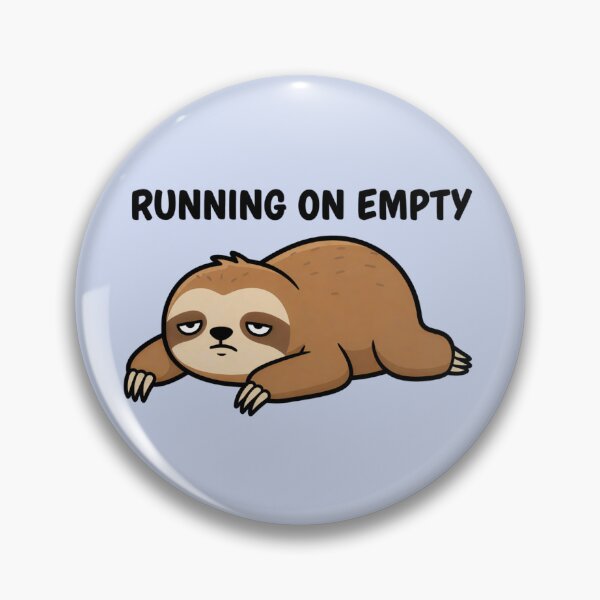 Item preview, Burnt Out Sloth Sticker | Running on Empty Meme | Funny Exhausted Animal Mental Health Design designed and sold by ZyxDes.