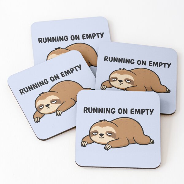 Item preview, Burnt Out Sloth Sticker | Running on Empty Meme | Funny Exhausted Animal Mental Health Design designed and sold by ZyxDes.
