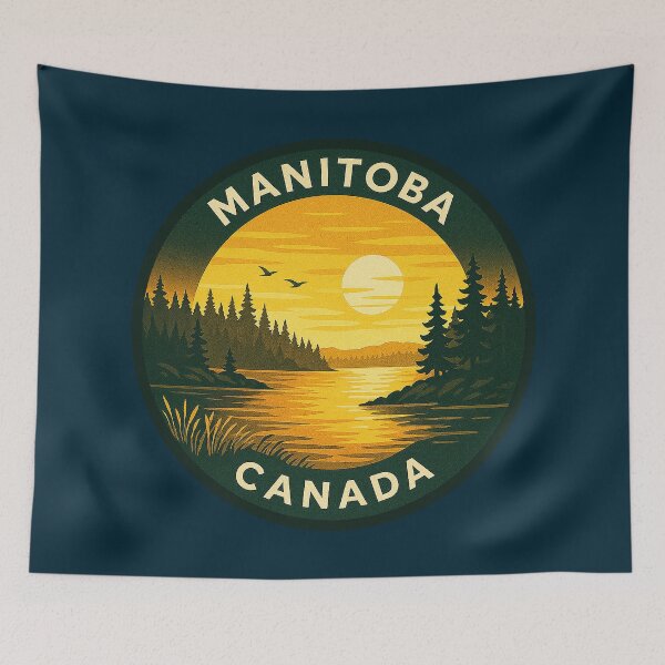 Item preview, Manitoba Canada Vintage Travel  designed and sold by Thistle-TShop.