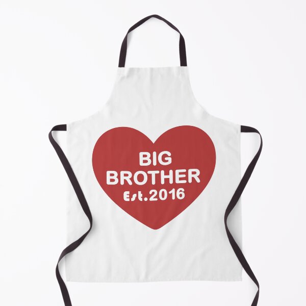Item preview, Big Brother Est. 2016 – Red Heart Typography (White Text) designed and sold by ColorNestStudio.