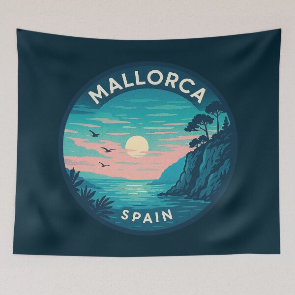 Item preview, Mallorca Balearic Islands Vintage Travel  designed and sold by Thistle-TShop.