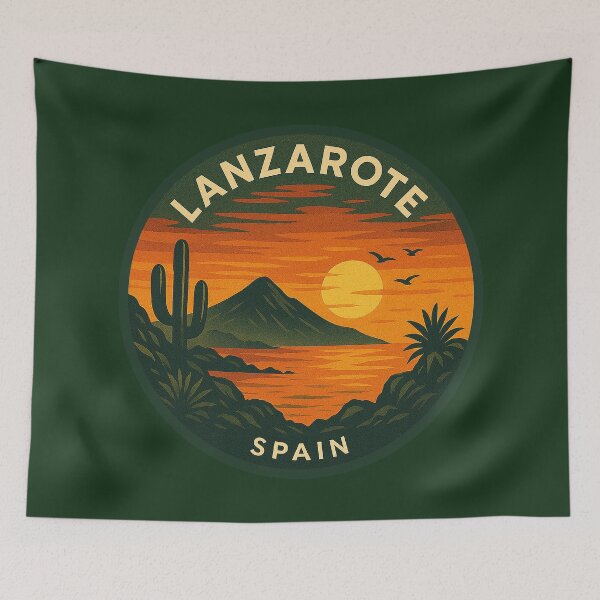 Item preview, Lanzarote Canary Islands Vintage Travel  designed and sold by Thistle-TShop.