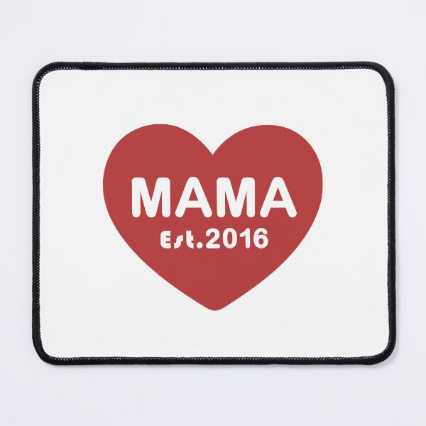 Item preview, mama-est-2016-red-heart-white designed and sold by ColorNestStudio.