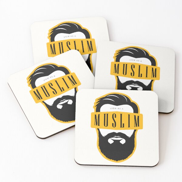 Artikelvorschau, Ansicht als muslimisches Identitätsbekenntnis Minimalistische bärtige Silhouette entworfen und verkauft von Miniature Store.