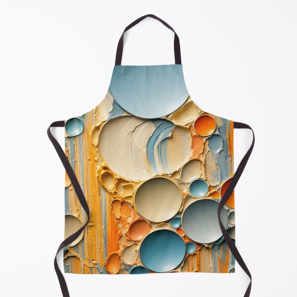 Item preview, Coastal Bubble Relief – Blue & Orange Textured Abstract designed and sold by Kaleidoscope Print.
