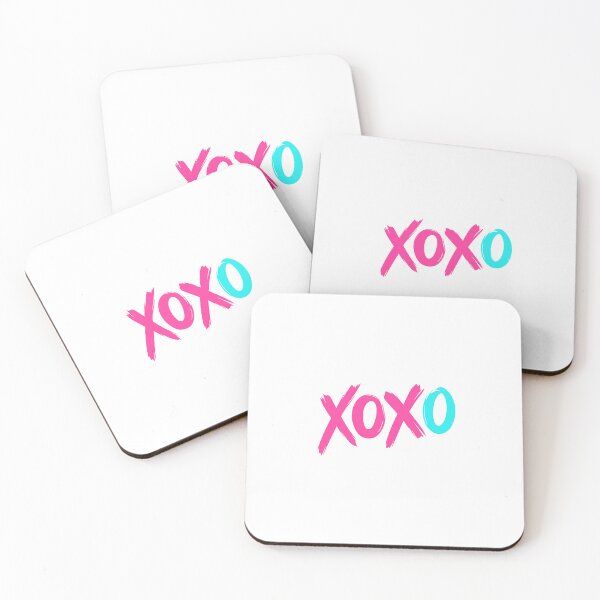 Item preview, trendy-Neon XOXO Hand-Drawn Lettering – Pink & Teal Glow designed and sold by ColorNestStudio.