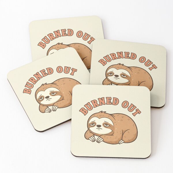Item preview, Burnt Out Sloth Sticker | Running on Empty | Funny Exhausted Animal Meme  Why? designed and sold by ZyxDes.