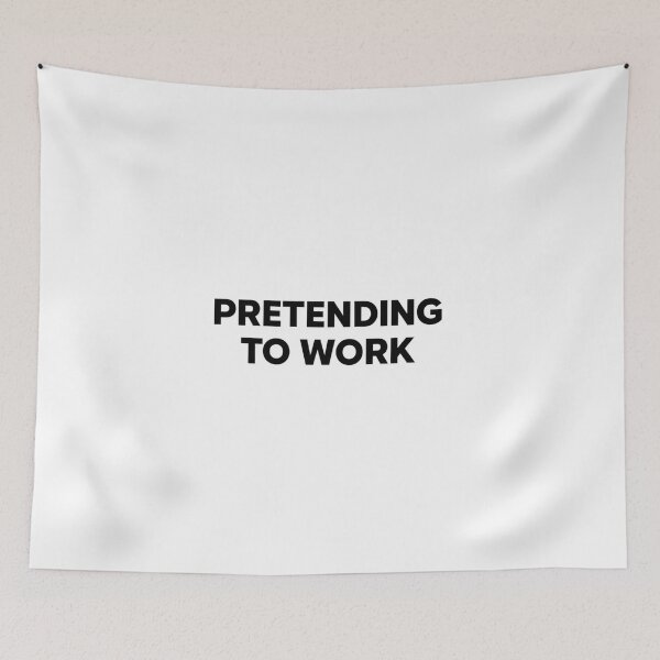 Item preview, Pretending to Work Funny Office Humor Minimal T-Shirt designed and sold by pixelandpalette.