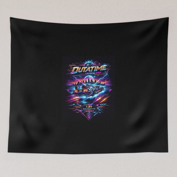 Item preview, Retro Neon Time Machine – 80s Synthwave Design designed and sold by DogLord.