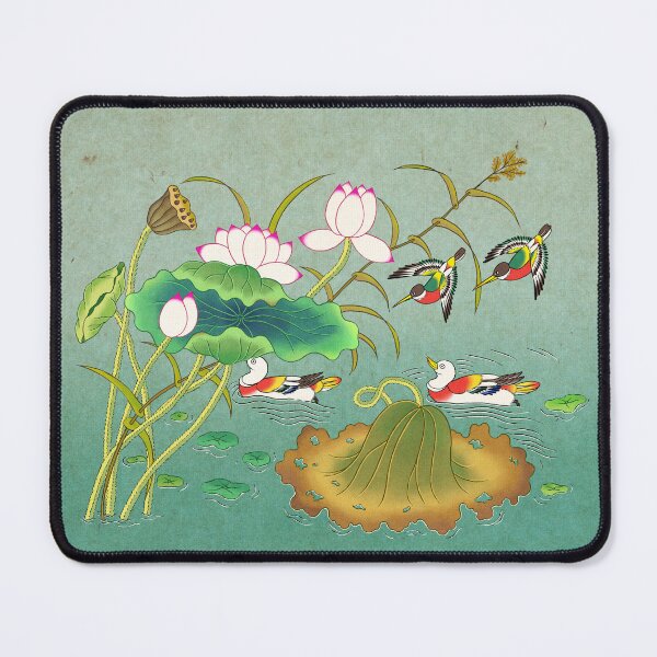 Item preview, Cool Breeze on the Lotus Pond, Mandarin Ducks and Flowers  designed and sold by QamarART Paintings.