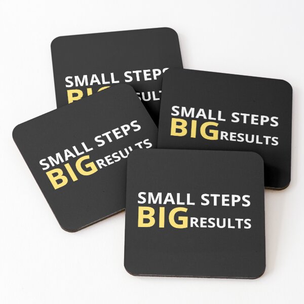 Item preview, Small Steps Big Results – Motivational Minimalist Typography Shirt designed and sold by HOSSAM | Design.