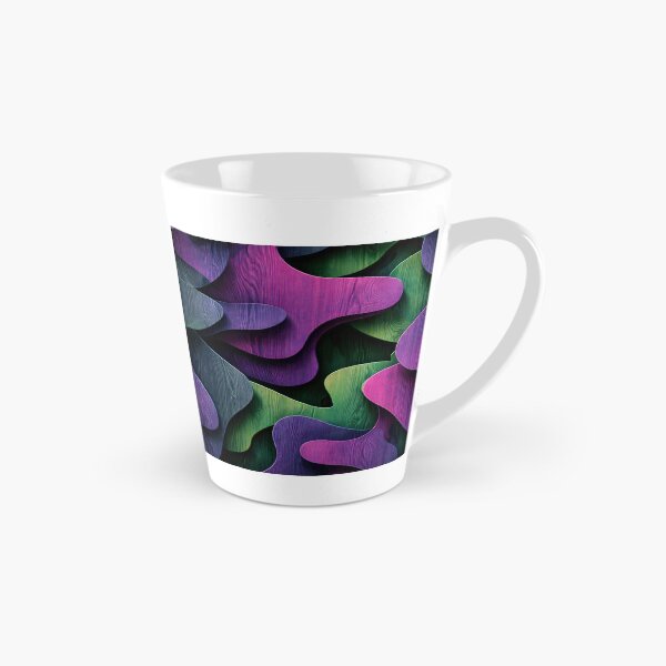Item preview, Midnight Paper Waves – Purple & Green Woodgrain Abstract designed and sold by Kaleidoscope Print.