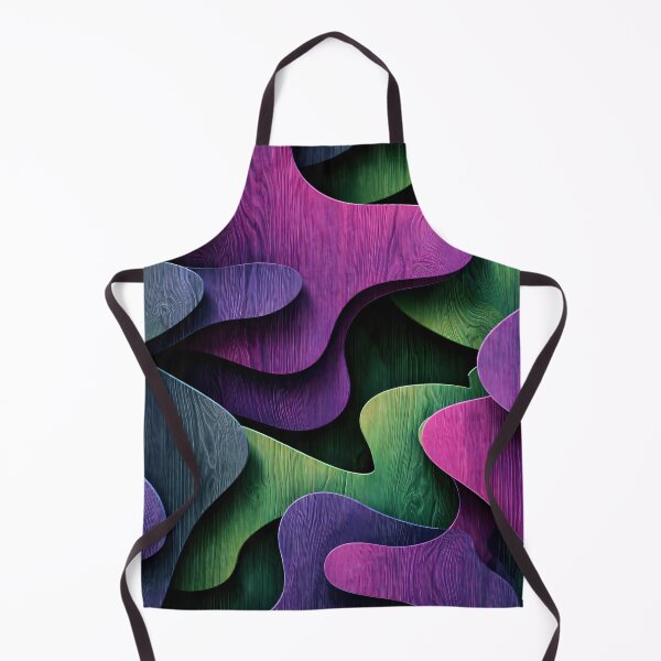 Item preview, Midnight Paper Waves – Purple & Green Woodgrain Abstract designed and sold by Kaleidoscope Print.