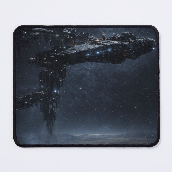 Item preview, Orbital Space Station Over Colony Planet Nyx Vindicator Cinematic Sci-Fi Wall Art designed and sold by Element Horizon Studio.