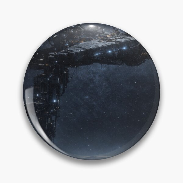 Item preview, Orbital Space Station Over Colony Planet Nyx Vindicator Cinematic Sci-Fi Wall Art designed and sold by Element Horizon Studio.