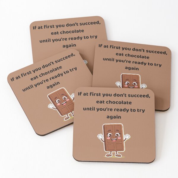 Item preview, Cute Cartoon Chocolate Bar – Funny Motivational Quote Design designed and sold by MadeInNapTime.