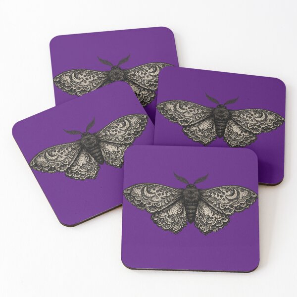 Item preview, Ornate Death Moth | Gothic Lunar Insect Emblem designed and sold by Mouraludia.