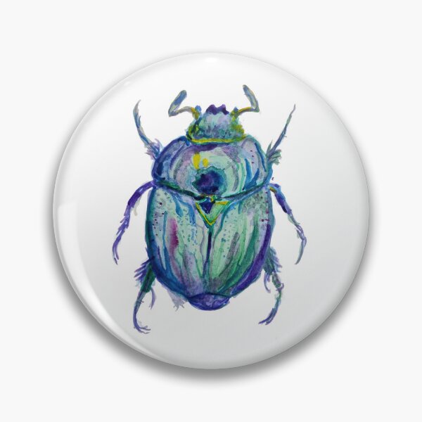 Item preview, Vibrant Blue Watercolour Beetle designed and sold by X.Romeo.