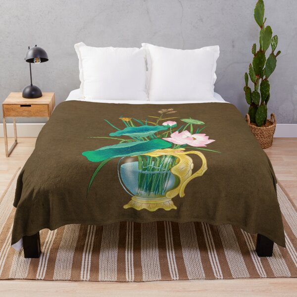 Item preview, Golden Elegance, Pink Lotus in a Royal Vase designed and sold by QamarART Paintings.