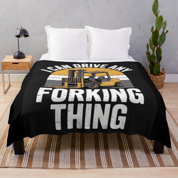 Item preview, I Can Drive Any Forking Thing – Funny Forklift Operator Shirt designed and sold by Random Designs.