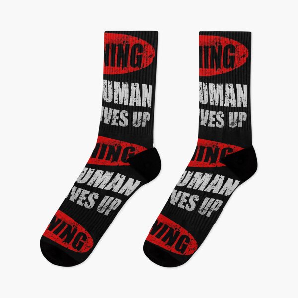 Item preview, Warning This Human Never Gives Up - Motivational Quote For Athletes designed and sold by XIOMOS.