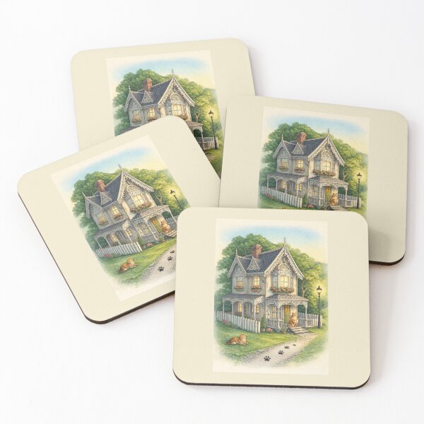 Item preview, Elegant Cat Victorian Cottage designed and sold by Novel Works Studio.