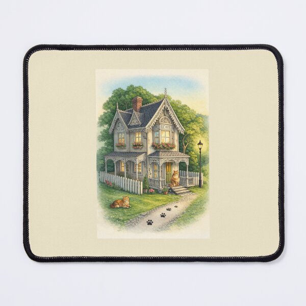 Item preview, Elegant Cat Victorian Cottage designed and sold by Novel Works Studio.