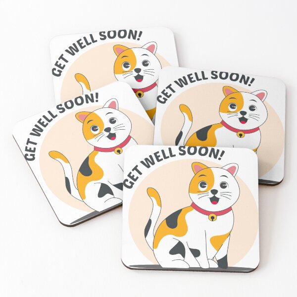 Item preview, Adorable Get Well Soon Kitty Art designed and sold by StreetVibe-IND.