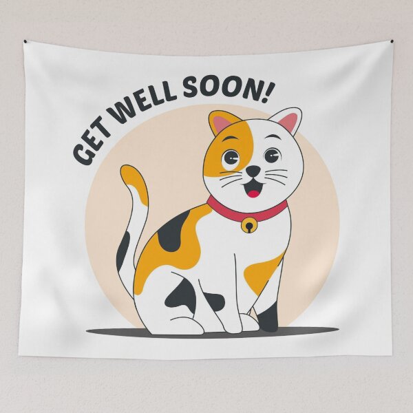 Item preview, Adorable Get Well Soon Kitty Art designed and sold by StreetVibe-IND.