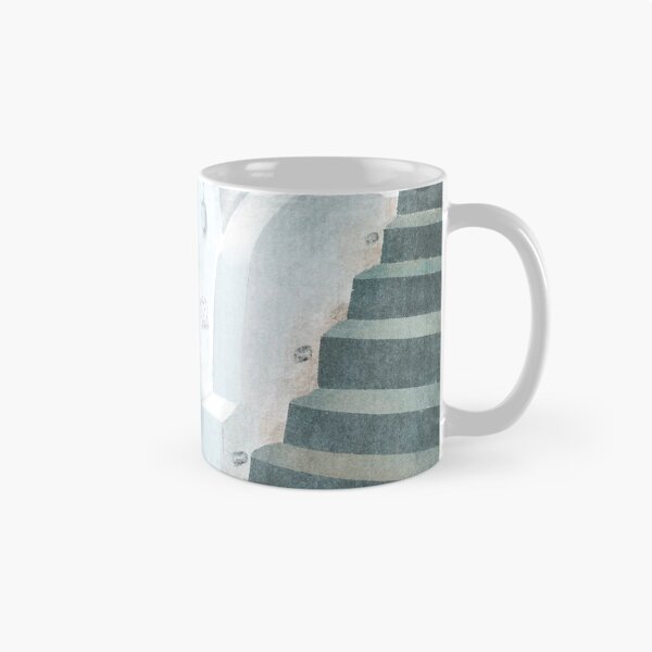 Item preview, Sun-Drenched Steps, A Quiet Alley in Santorini designed and sold by QamarART Paintings.