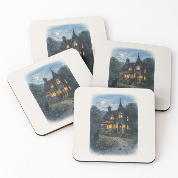 Item preview, Midnight Gothic Cat Cottage — Cats of All Kinds Collection designed and sold by Novel Works Studio.