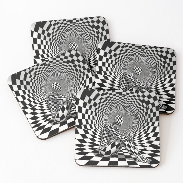 Item preview, Surreal Checkerboard Vortex Illusion designed and sold by PixelVibe782.