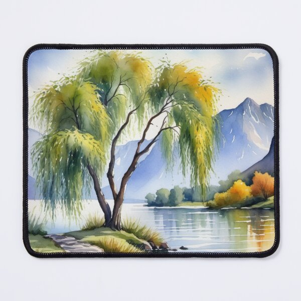 Item preview, Weeping willow in front of the Alps designed and sold by Kraftbaum.