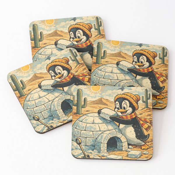 Item preview, Never Give Up funny penguin igloo desert designed and sold by Mauswohn.