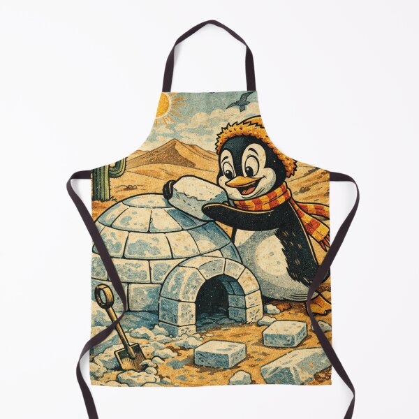 Item preview, Never Give Up funny penguin igloo desert designed and sold by Mauswohn.