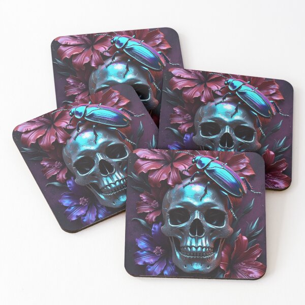 Item preview, Neo-Goth Metallic Skull Beetle  designed and sold by Tootley.
