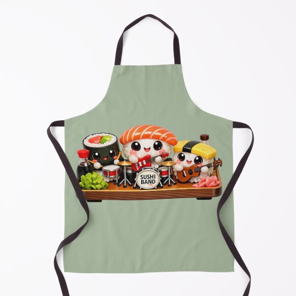 Item preview, Cute Sushi Band Trio | Kawaii Cartoon Food Musicians designed and sold by Moons Studio.